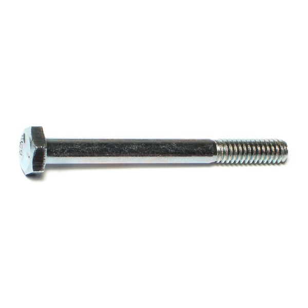 Midwest Fastener Grade 5, 1/4"-20 Hex Head Cap Screw, Zinc Plated Steel, 2-1/2 in L, 12 PK 60406 - main